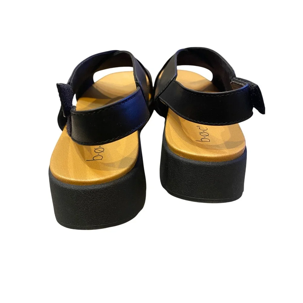 b.o.c. Black Crisscross Platform Slingback Sandals Womens Size 11M‎ BC0043400